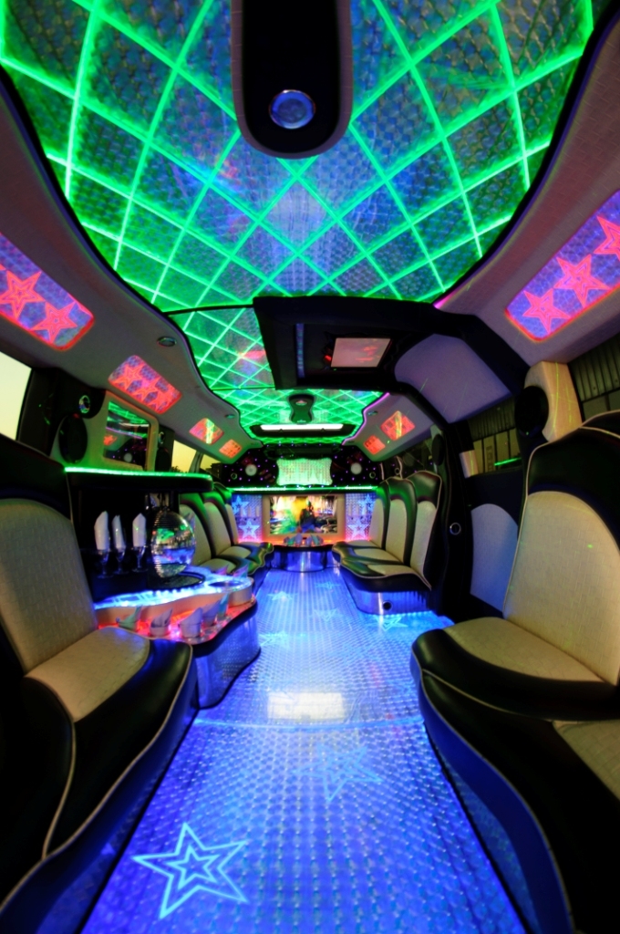 Hummer triple axle limo
              hire Poznan interior