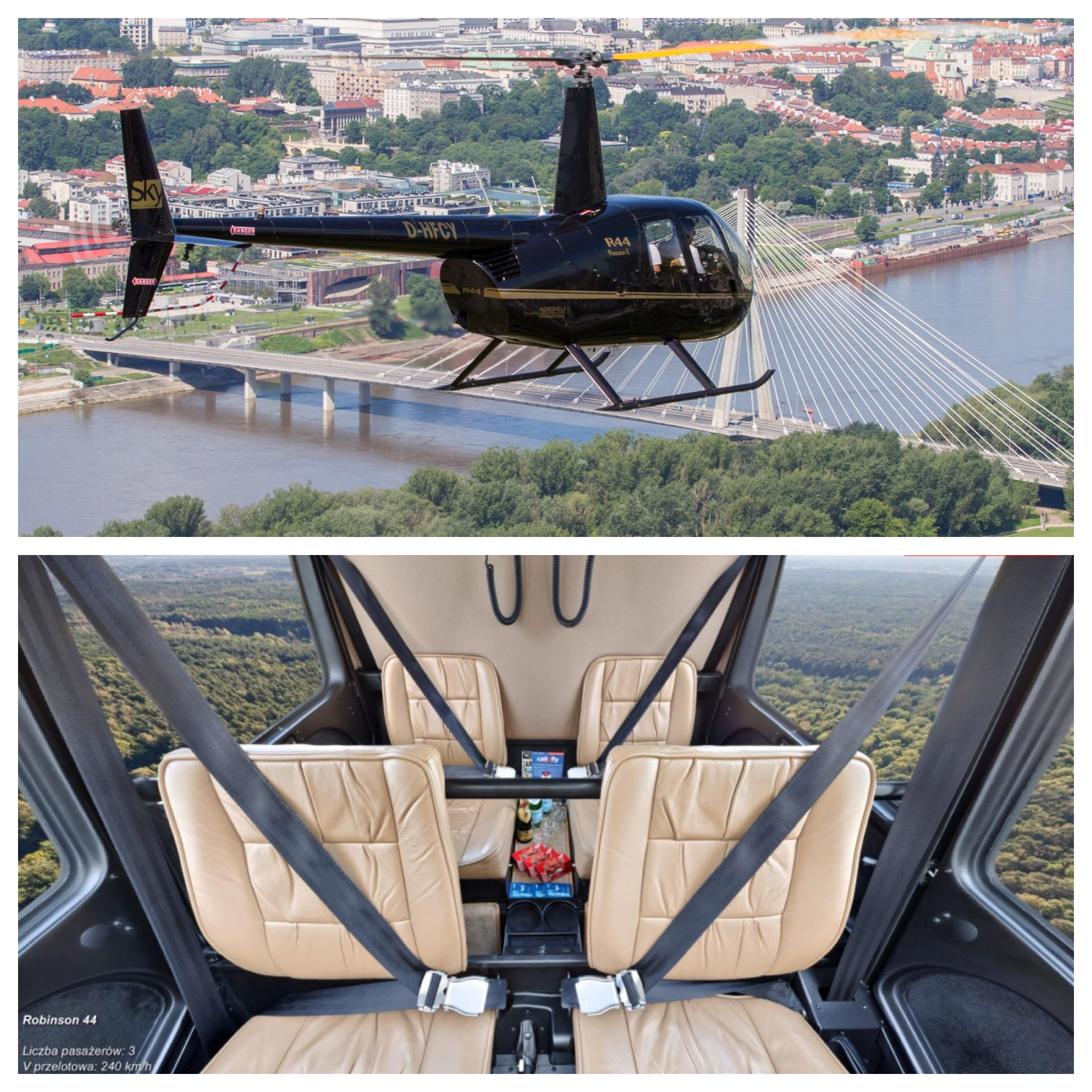 HELICOPTER ROBINSON R44 charters poland